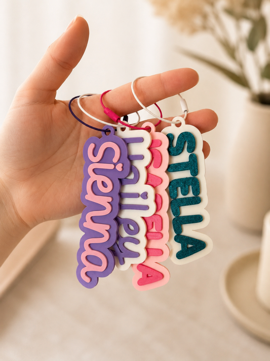 Personalized Name Keychain - Backpacks, Diaper Bags, Sports Bags